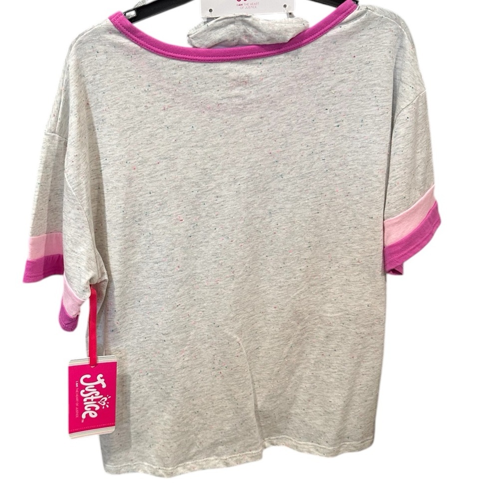 Justice Short Sleeve Tee & Matching Hair 🎀 - Picture 5 of 7